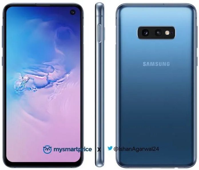 Samsung Galaxy S10e в синем цвете