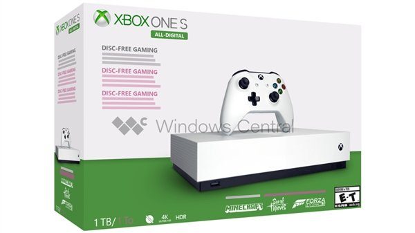 Коробка от Xbox One S без оптического привода