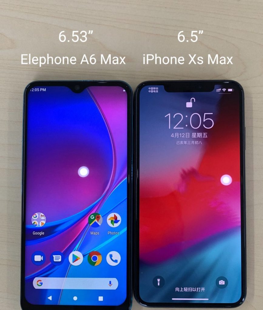 Elephone A6 Max против iPhone XS Max
