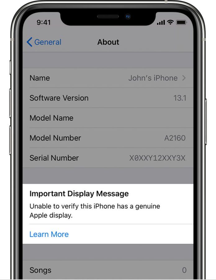 iOS 13 будет отправлять владельцам поддельных дисплеев сообщения