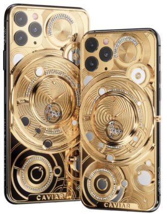 iPhone 11 Pro с слитком золота