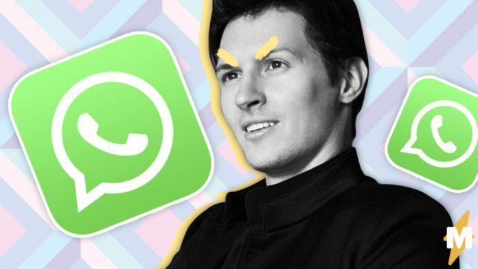 Дуров открыто критикует работу WhatsApp