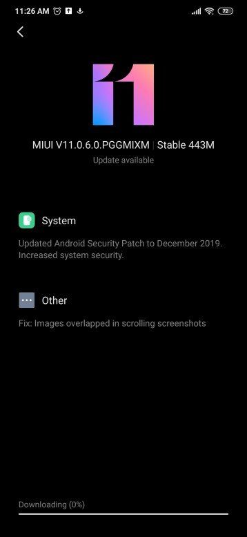 На Redmi Note 8 Pro поступает обновленная MIUI 11
