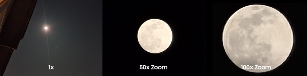 Samsung Galaxy S20 Ultra снимает луну