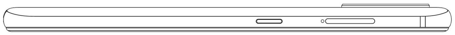 Подробные эскизы корпуса Redmi Note 9 - левый торец