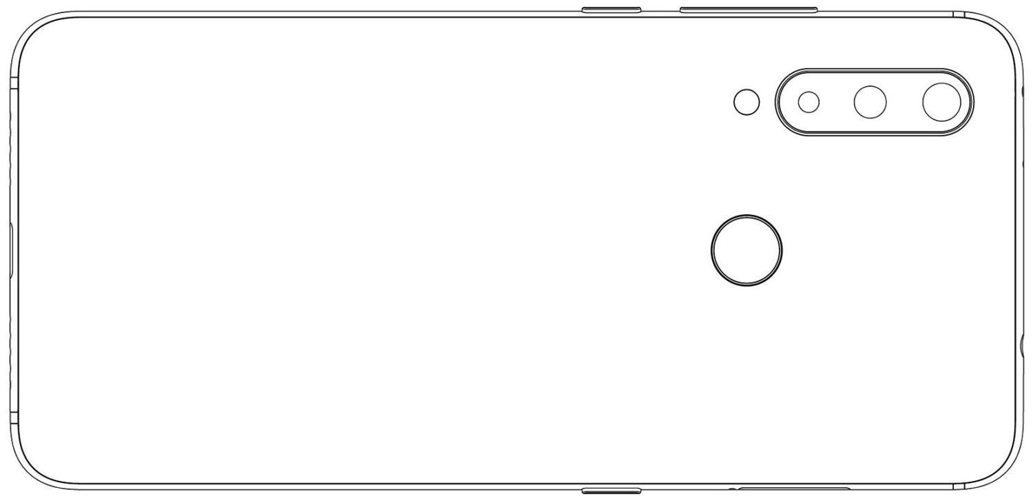 Подробные эскизы корпуса Redmi Note 9 - тыльная сторона