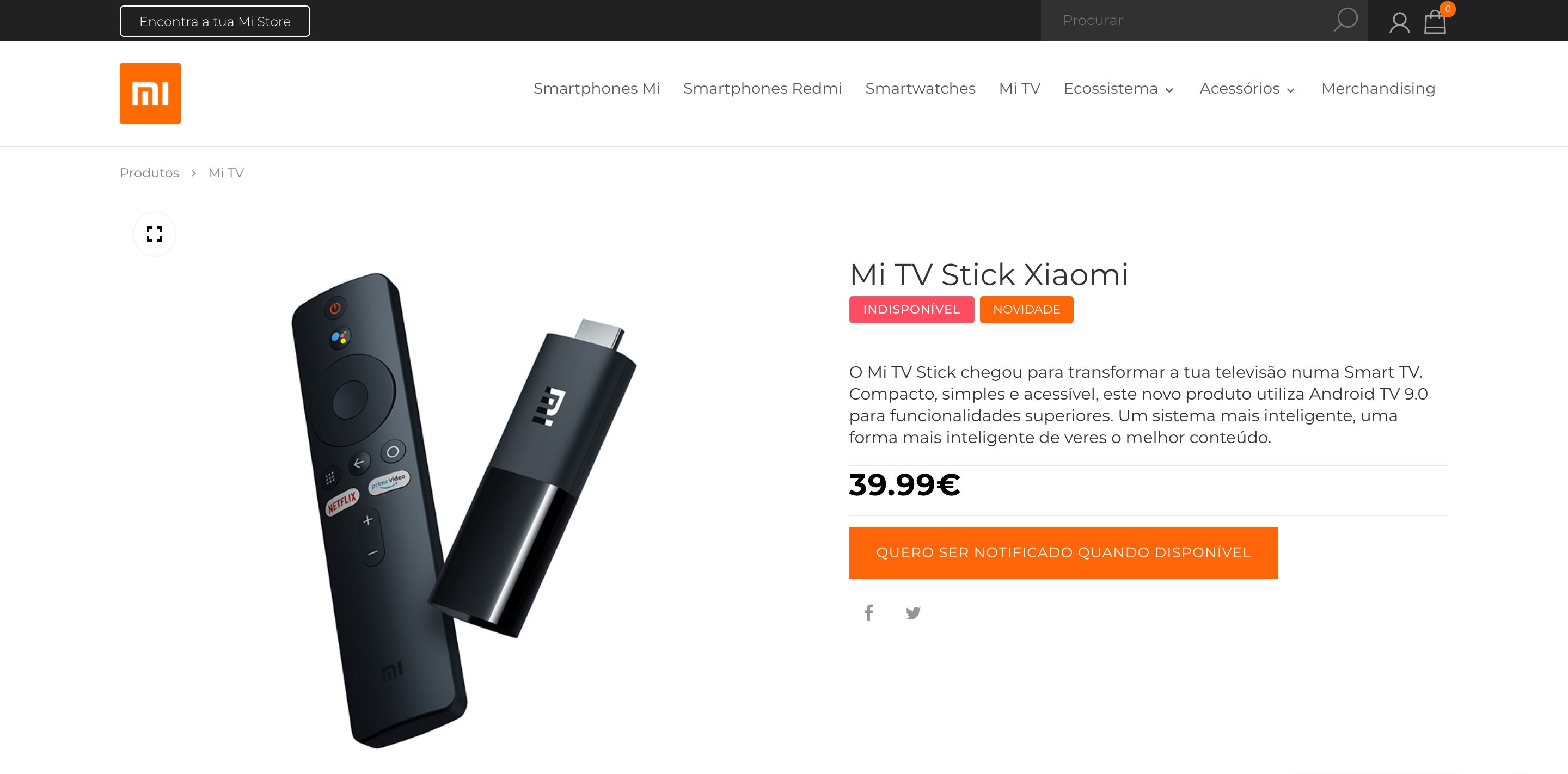 Стала известна цена младшей версии Xiaomi Mi TV Stick для рынка Европы