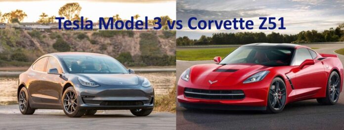Tesla Model S против Corvette Z51