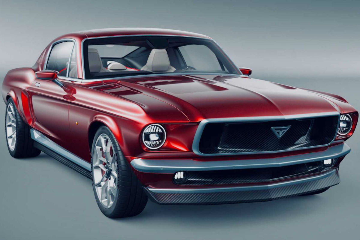 Старенький Ford Mustang превратили в новый электромобиль