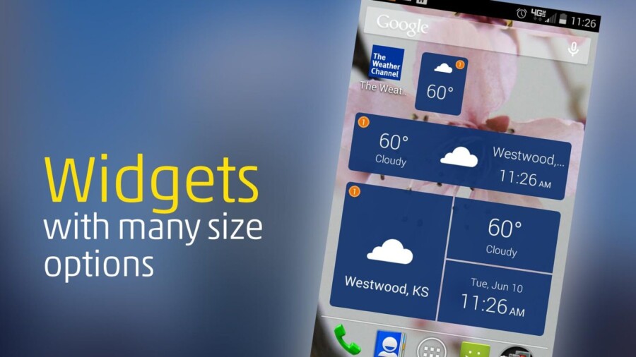 5 приложений, которые в Android-смартфоне занимают место зря - виджеты погоды