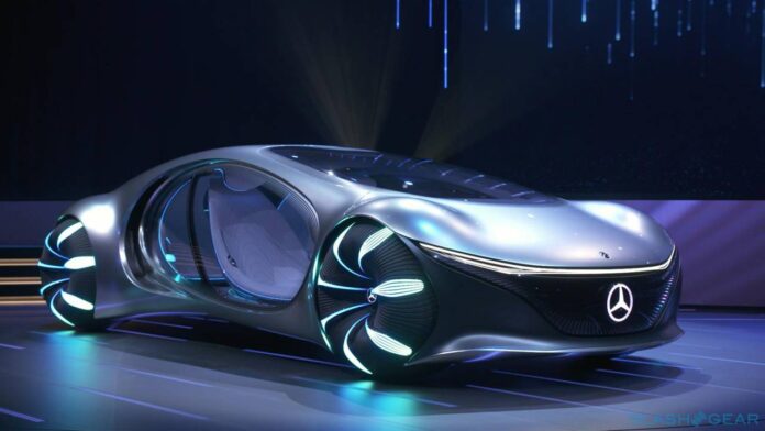 Невероятный концепт Mercedes-Benz Vision AVTR неожиданно показали в движении