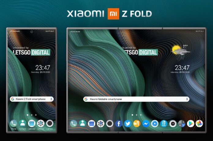 Xiaomi Mi Z Fold: новые изображения сгибающегося в двух местах смартфона