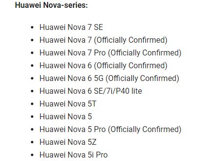 69 смартфонов Huawei получат прошивку EMUI 11 вместе с Android 11