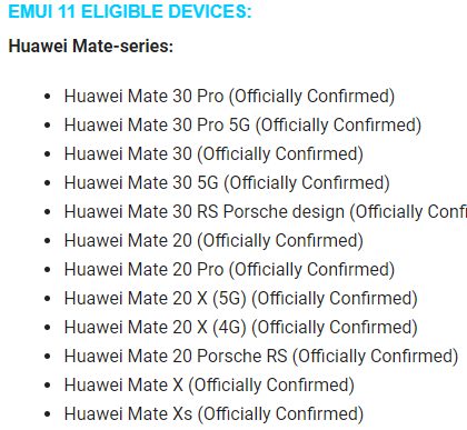 69 смартфонів Huawei отримають прошивку EMUI 11 разом з Android 11