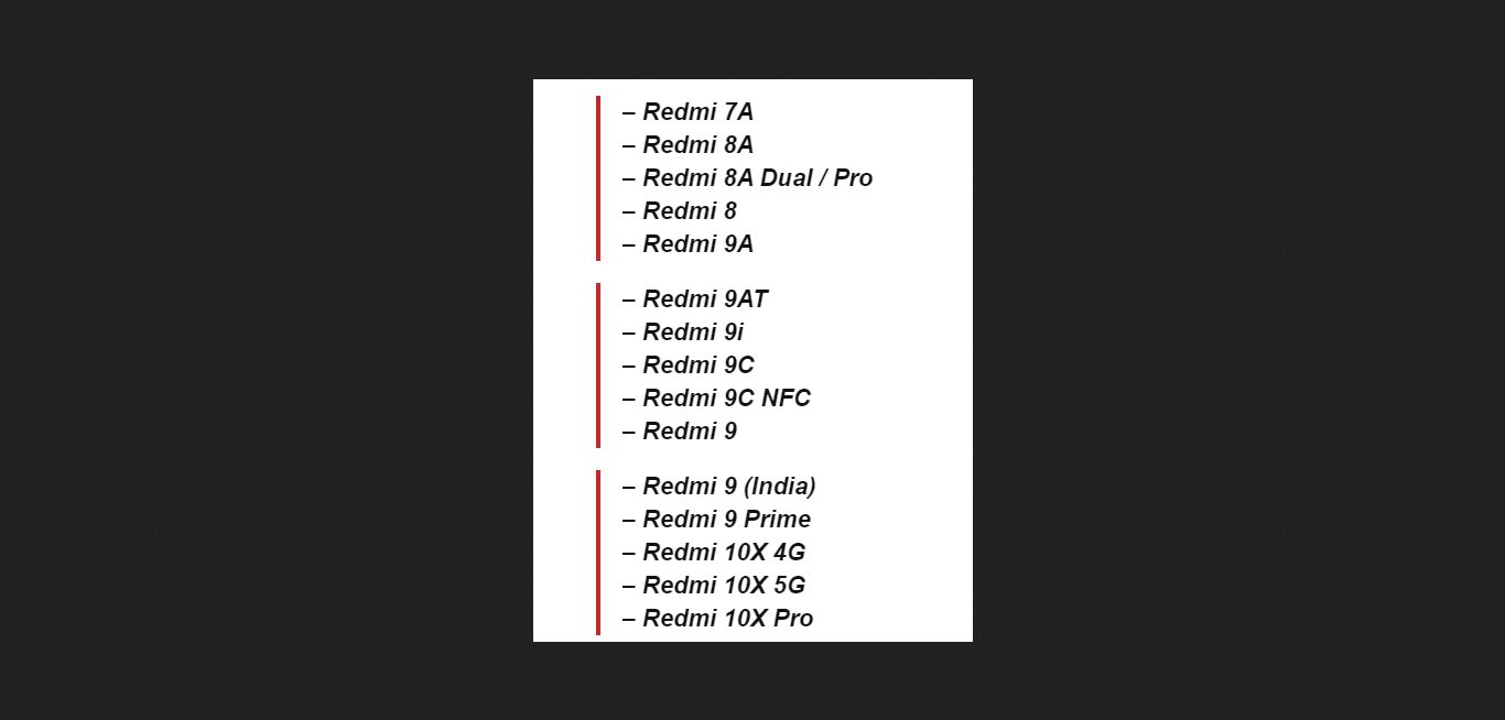 Xiaomi опубликовала список из 78-и смартфонов, которые первыми получат MIUI 12.5