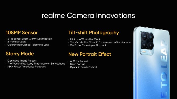 Производитель рассказал о возможностях Realme 8 Pro с камерой на 108 Мп