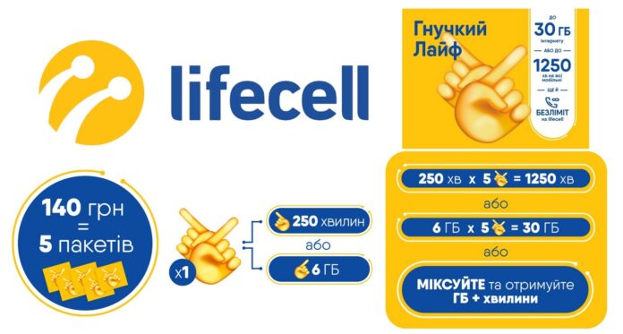 Lifecell выпустил уникальный тариф «Гибкий Лайф»