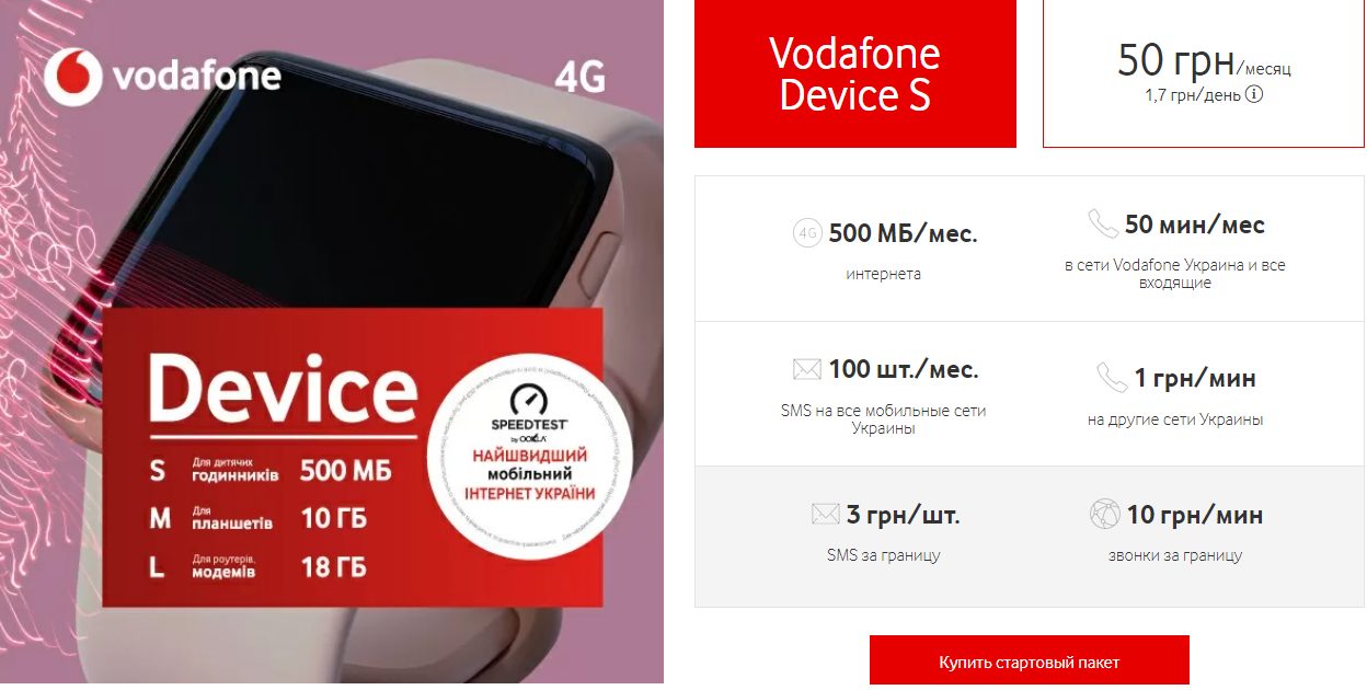 Vodafone порадовал украинцев дешёвым тарифом с мобильным интернетом