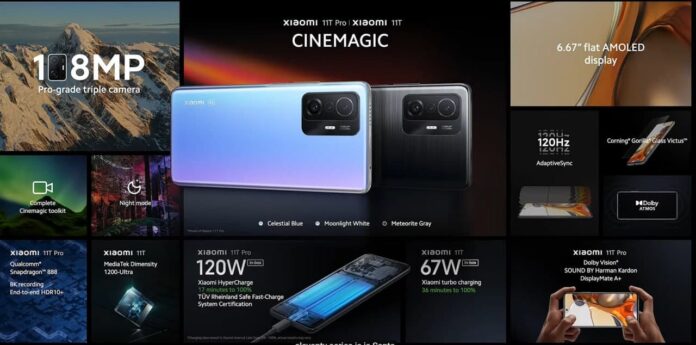 Представили Xiaomi 11T и 11T Pro