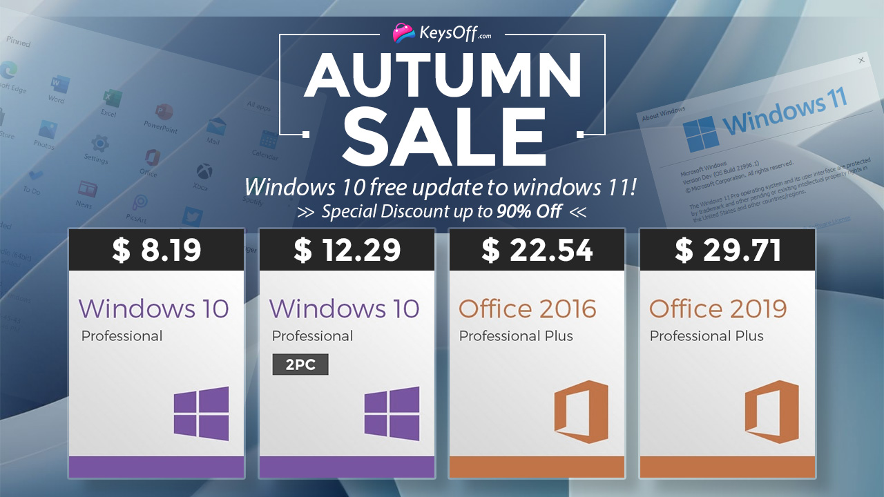 Windows 10 Pro за $8.41 и скидки до 90% – стартовала осенняя распродажа в магазине KeysOFF