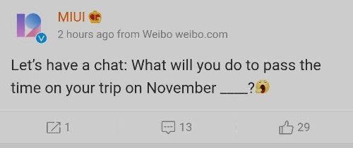 Пользователи Weibo узнали дату презентации MIUI 13