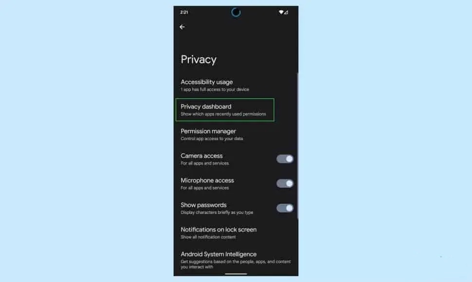 Privacy Dashboard