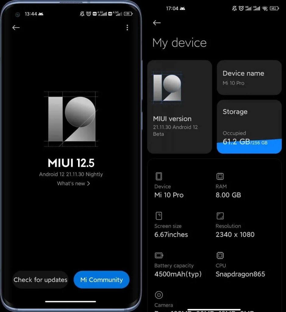 MIUI 12.5 Android 12