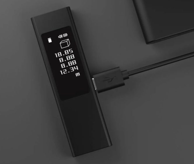 Бюджетный лазерный измеритель Xiaomi с небольшим дисплеем