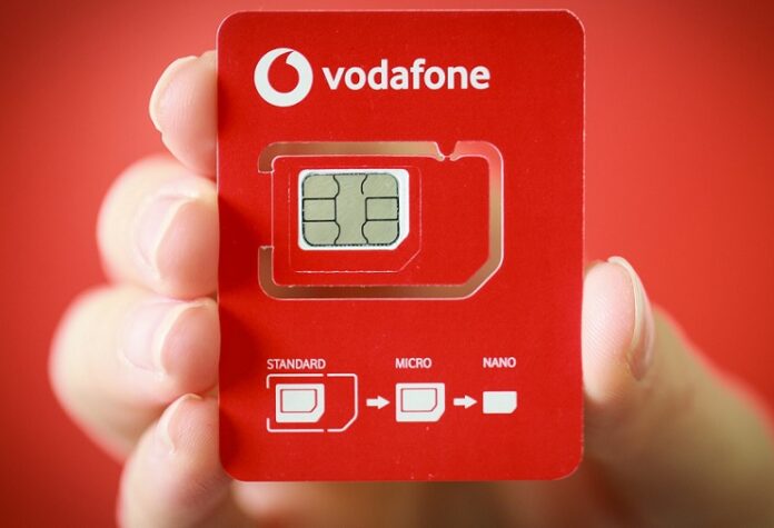 SIM-карта Vodafone с уменьшенным держателем