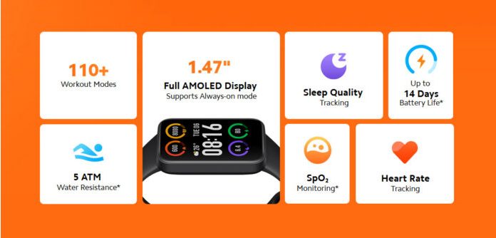 Смарт-часы Redmi Smart Band Pro с 1,47″ AMOLED дисплеем и мониторингом SpO2 дебютировали в Индии