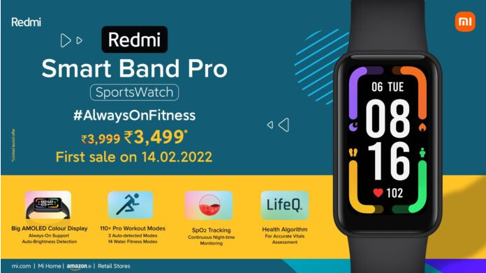 Redmi Smart Band Pro с 1,47″ AMOLED дисплеем и мониторингом SpO2 дебютировали в Индии