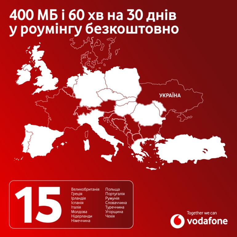 "Доступный роуминг" от Vodafone