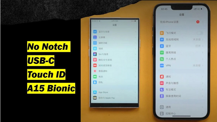 Китайский умелец создал iPhone без выреза, с портами USB-C и 3,5 мм для наушников, под управлением новейшего процессора Apple A15 Bionic