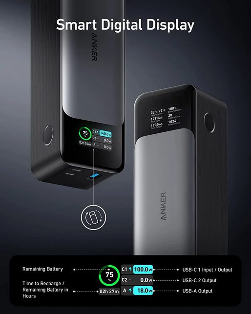 Переносной пауэрбанк Anker PowerCore 24K GaN с батареей 24 000 мА/ч. и 140-ваттной зарядкой уже доступен для приобретения 