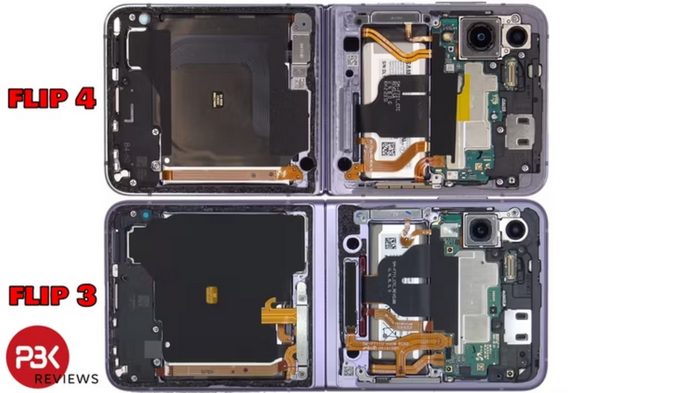 Видео разбора Galaxy Z Flip 4 показало незначительные изменения по сравнению с Z Flip 3