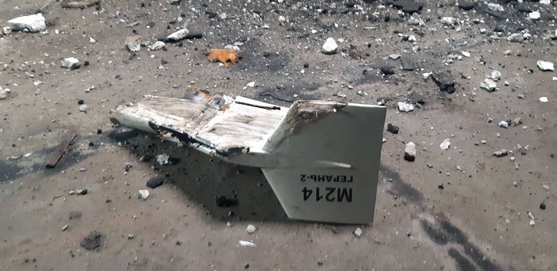 Сбитый в Купянском районе иранский дрон Shahed