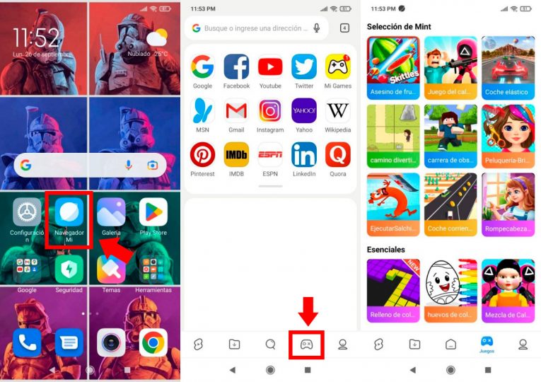 Xiaomi Mi Browser: широкое многообразие игр из каталога Google