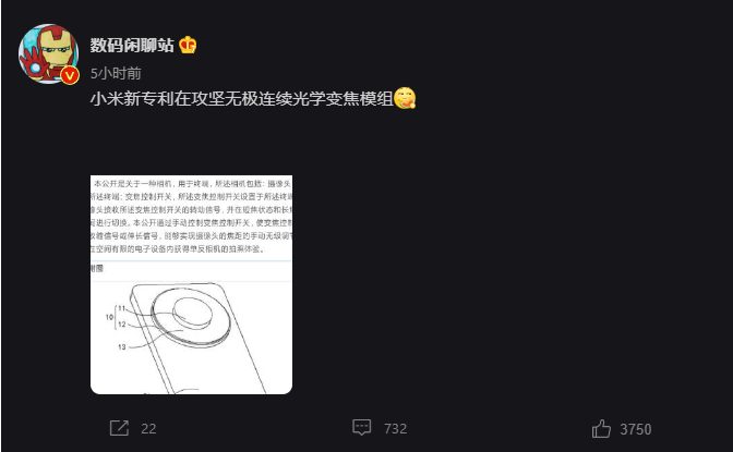 Новый патент камеры Xiaomi раскрывает систему зума, подобную DSLR
