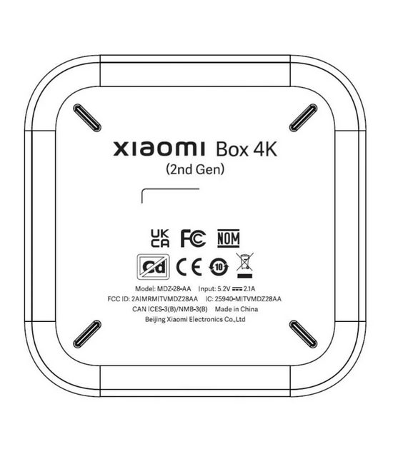 Xiaomi Box 4K второго поколения засветился на сайте Федеральной комиссии по связи США