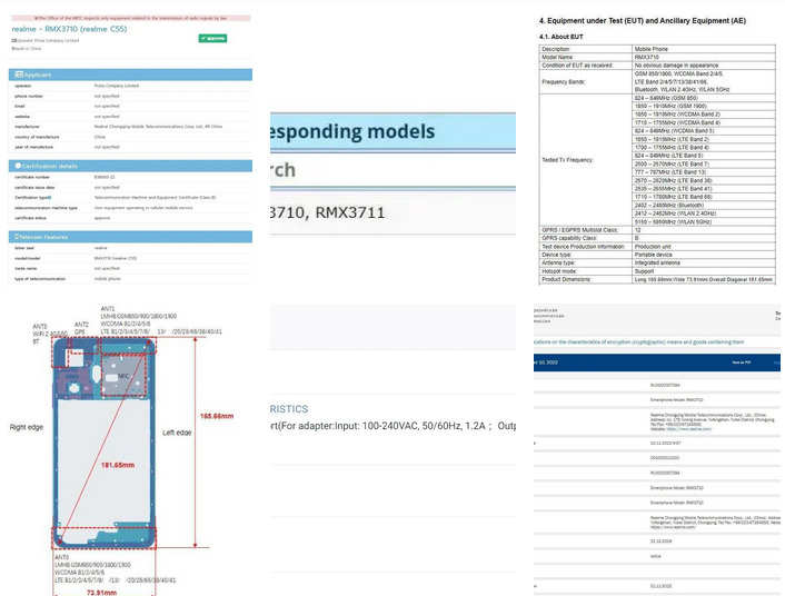 Realme C55 з'явився відразу на чотирьох сайтах сертифікації