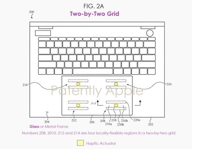 Apple подала патент на футуристический MacBook со стеклянным тактильным трекпадом
