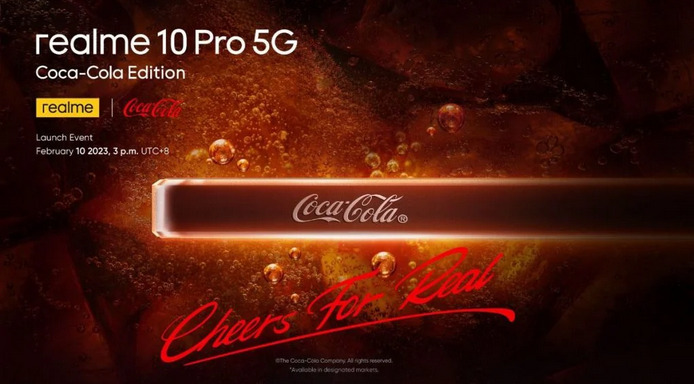 Названо дату запуску Realme 10 Pro 5G Coca-Cola Edition 