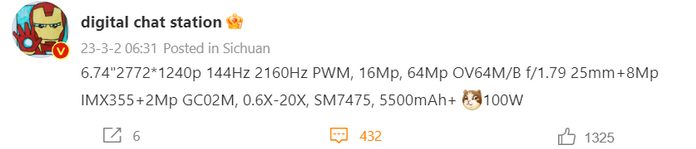 Realme GT Neo 5 SE помічений у базі даних 3C 