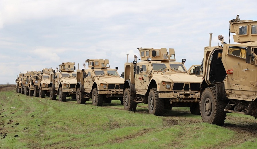 Украинские морпехи пересели на американские броневики Oshkosh M-ATV