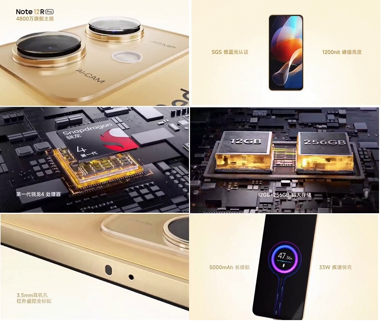Xiaomi раскрыла характеристики "народного" флагмана Note 12R Pro от Redmi
