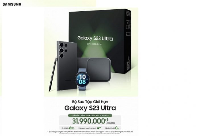 Samsung представила ограниченную серию Galaxy S23 Ultra с комплектными часами