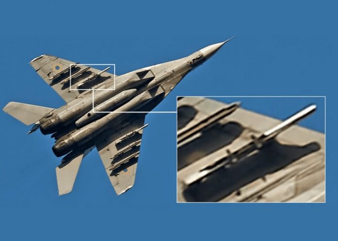 На украинском МиГ-29 замечена необычная подвеска для ракет