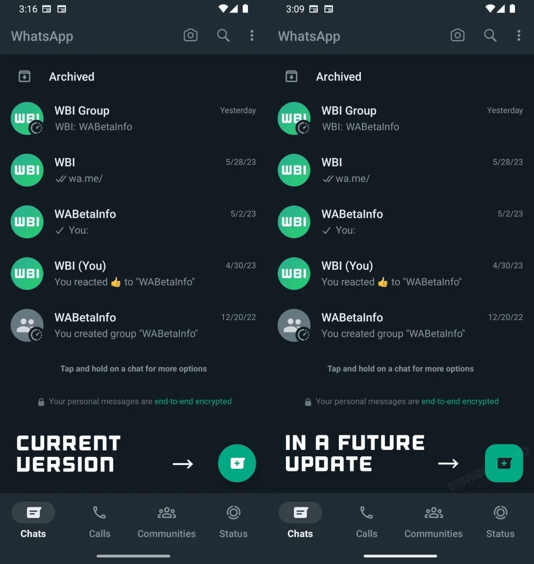 Дизайн WhatsApp изменится впервые за несколько лет