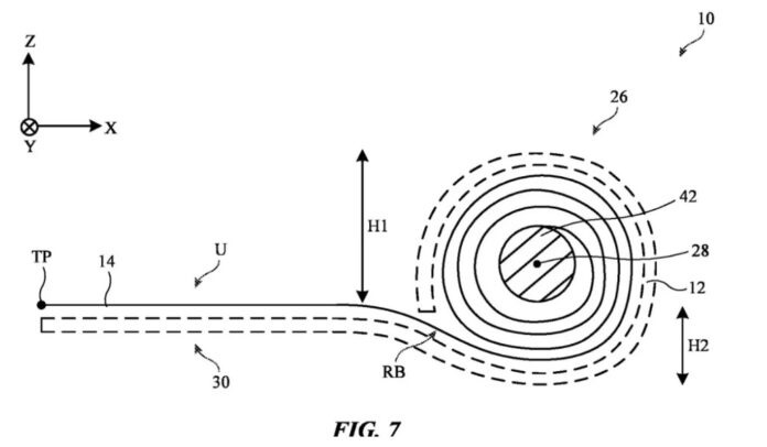Apple патентует сворачивающийся в трубочку смартфон
