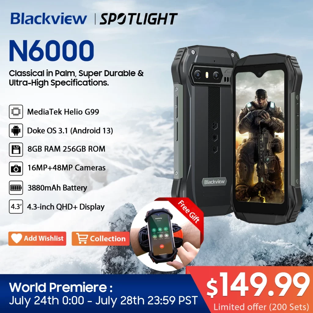 Компактный защищенный телефон Blackview N6000 с 4,3-дюймовым дисплеем и 18-днейвной автономностью будет доступен со значительной скидкой